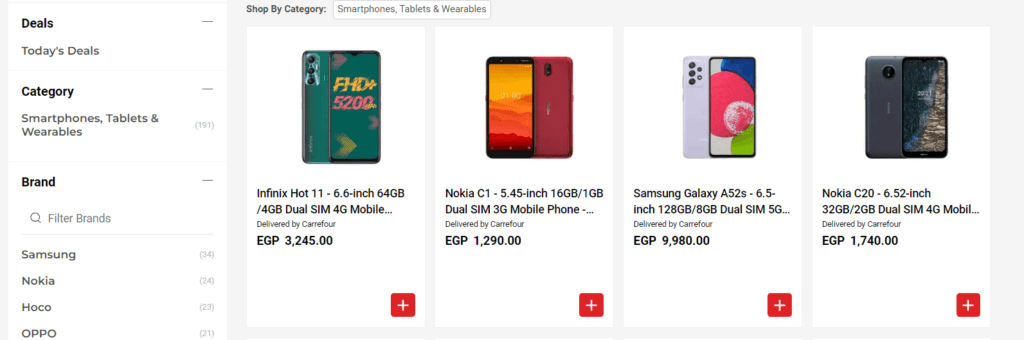Carrefour Egypt Smartphones